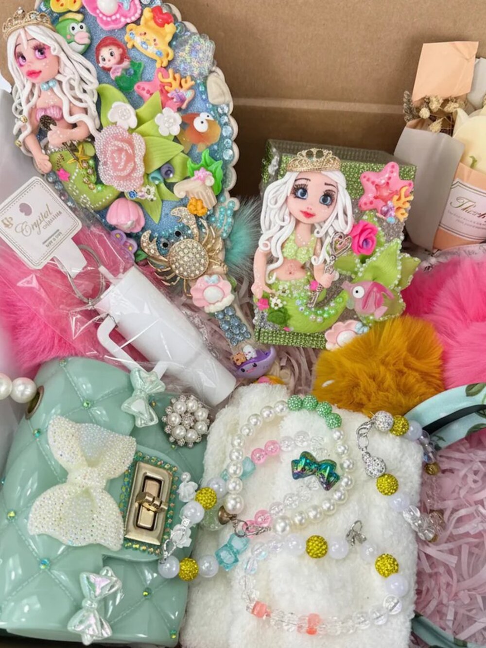 Mermaid Gift Box for Her | Handmade Flex Porcelain Vanity Set